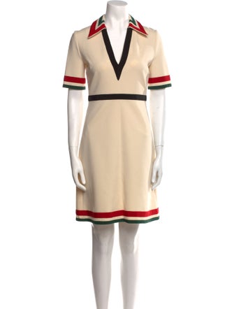Gucci Colorblock Pattern Mini Dress