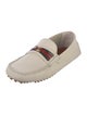 Gucci Web Accent Leather Loafers