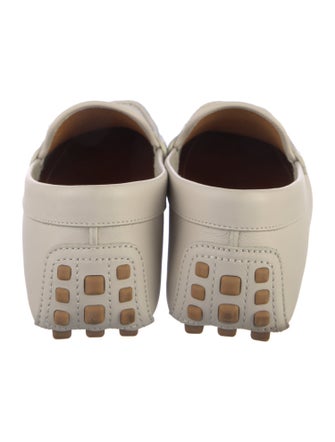 Gucci Web Accent Leather Loafers