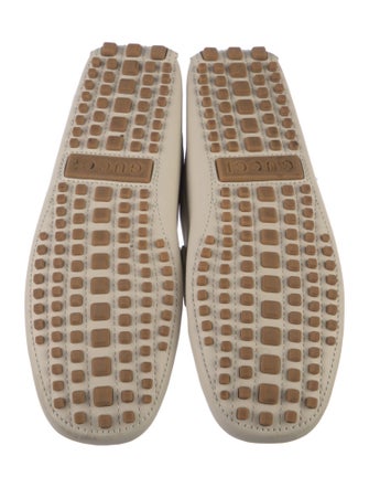 Gucci Web Accent Leather Loafers