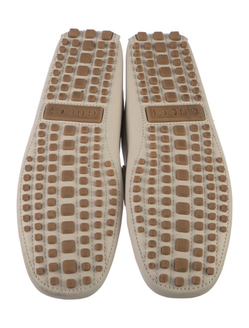 Gucci Web Accent Leather Loafers