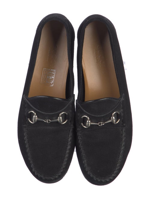 Gucci Horsebit Accent Suede Loafers