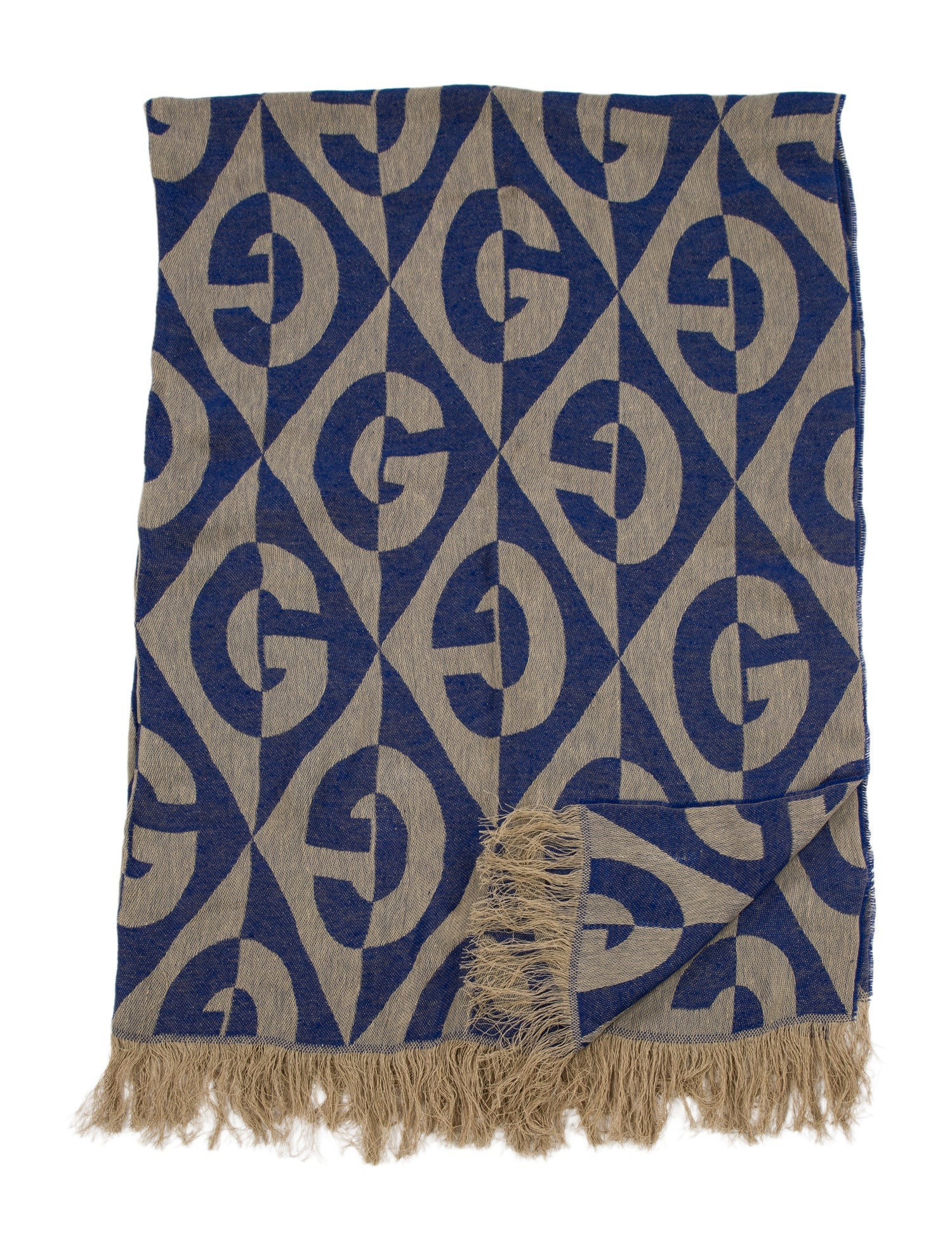 Gucci Diamond Linen Throw Blanket