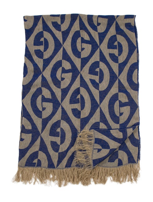 Gucci Diamond Linen Throw Blanket