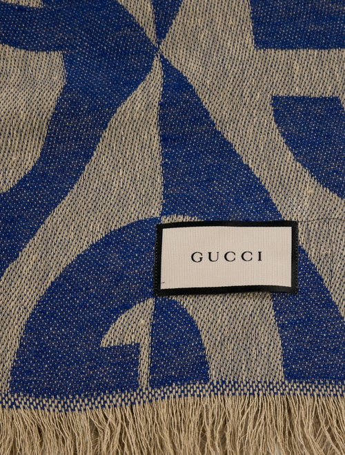 Gucci Diamond Linen Throw Blanket