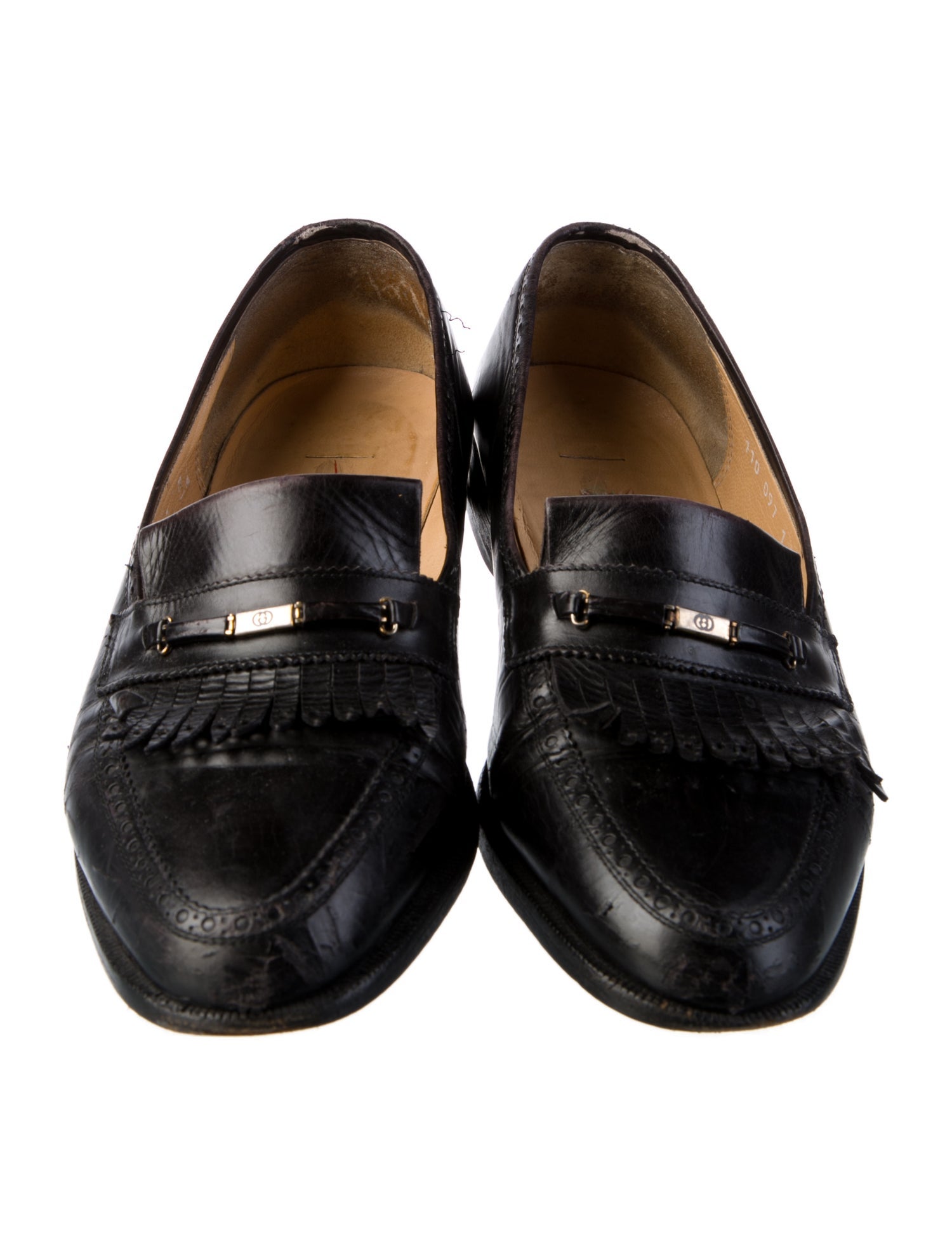 Gucci 1955 Horsebit Accent Leather Dress Loafers