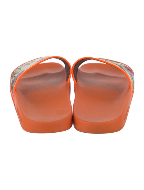 Gucci Flora Print Canvas Slides