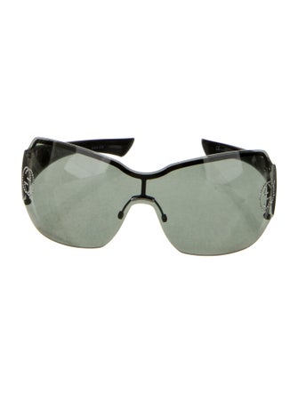 Gucci Interlocking G Logo Shield Sunglasses