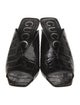 Gucci Embossed Leather Mules