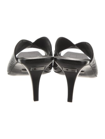 Gucci Embossed Leather Mules