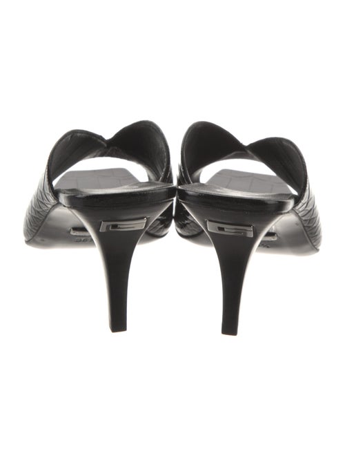 Gucci Embossed Leather Mules