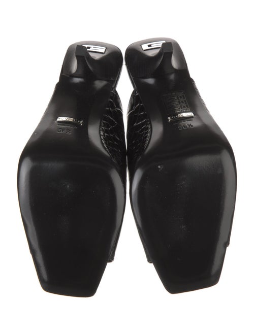 Gucci Embossed Leather Mules