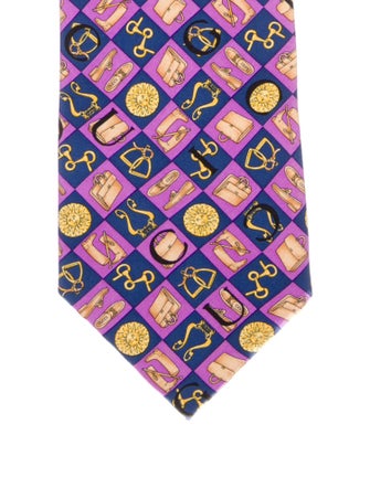Gucci Purple Pattern Silk Tie