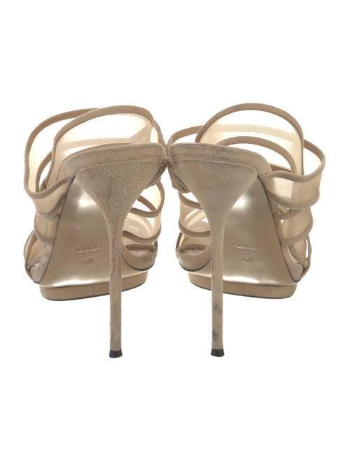 Gucci Mesh Mesh Accents Slingback Sandals