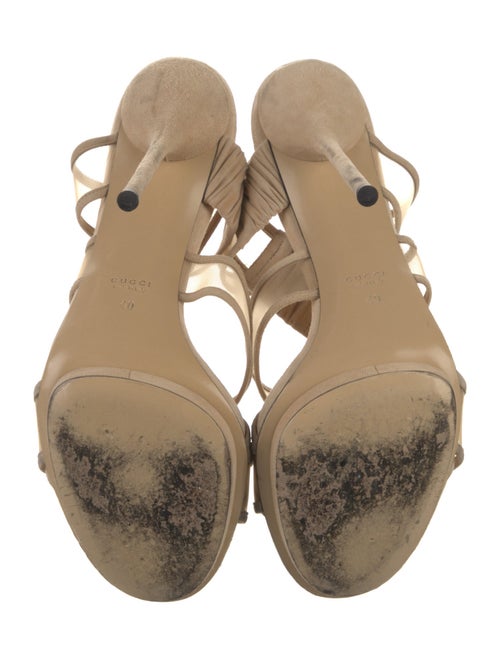 Gucci Mesh Mesh Accents Slingback Sandals