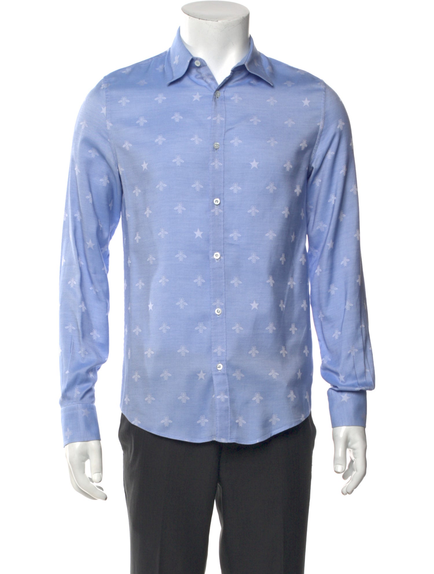 Gucci 2017 Bee Accent Dress Shirt