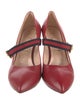 Gucci Sylvie Web Accent Leather Pumps