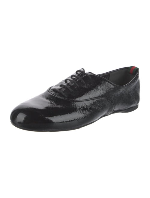 Gucci Web Accent Patent Leather Oxfords