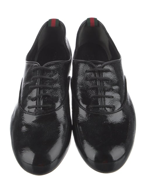Gucci Web Accent Patent Leather Oxfords