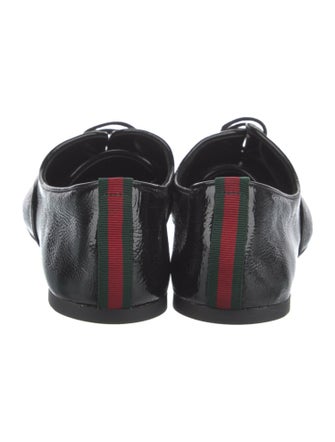 Gucci Web Accent Patent Leather Oxfords