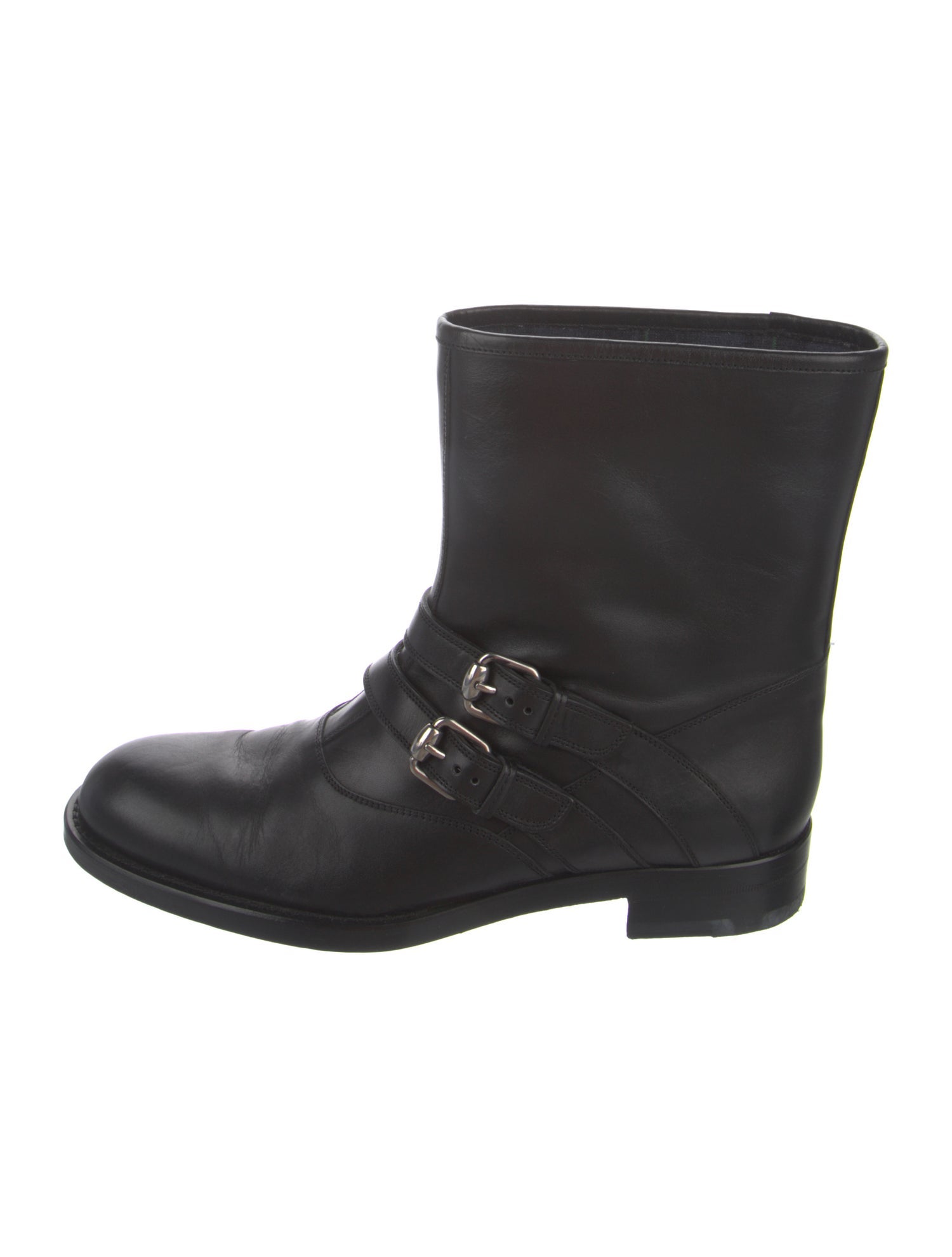 Gucci Leather Moto Boots