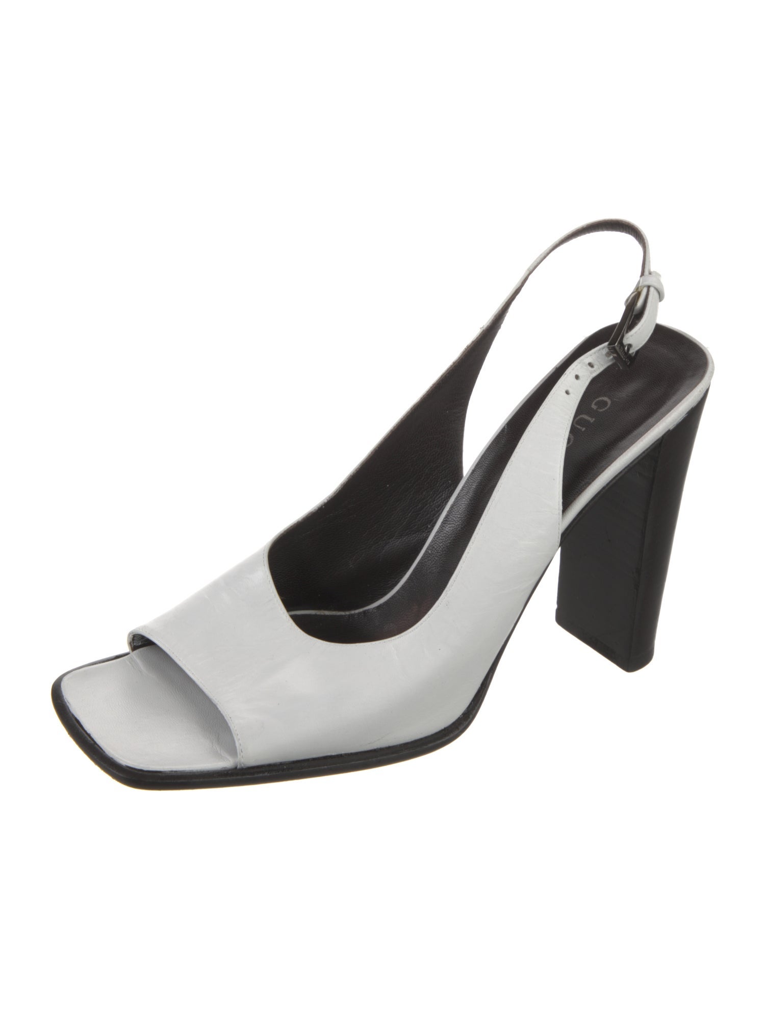 Gucci 1955 Horsebit Accent Leather Slingback Sandals