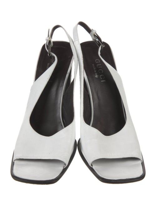 Gucci 1955 Horsebit Accent Leather Slingback Sandals