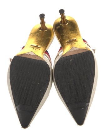 Gucci Sylvie Web Accent Leather Mules