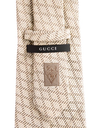 Gucci Pattern Print Silk Tie