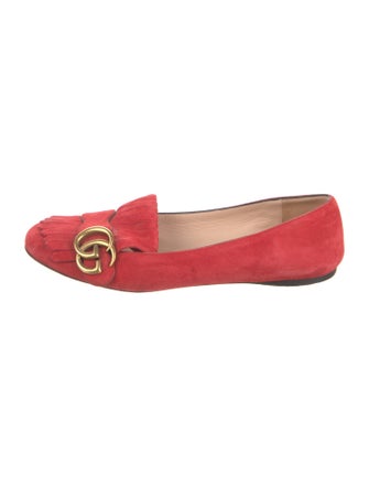 Gucci Interlocking G Logo Suede Loafers