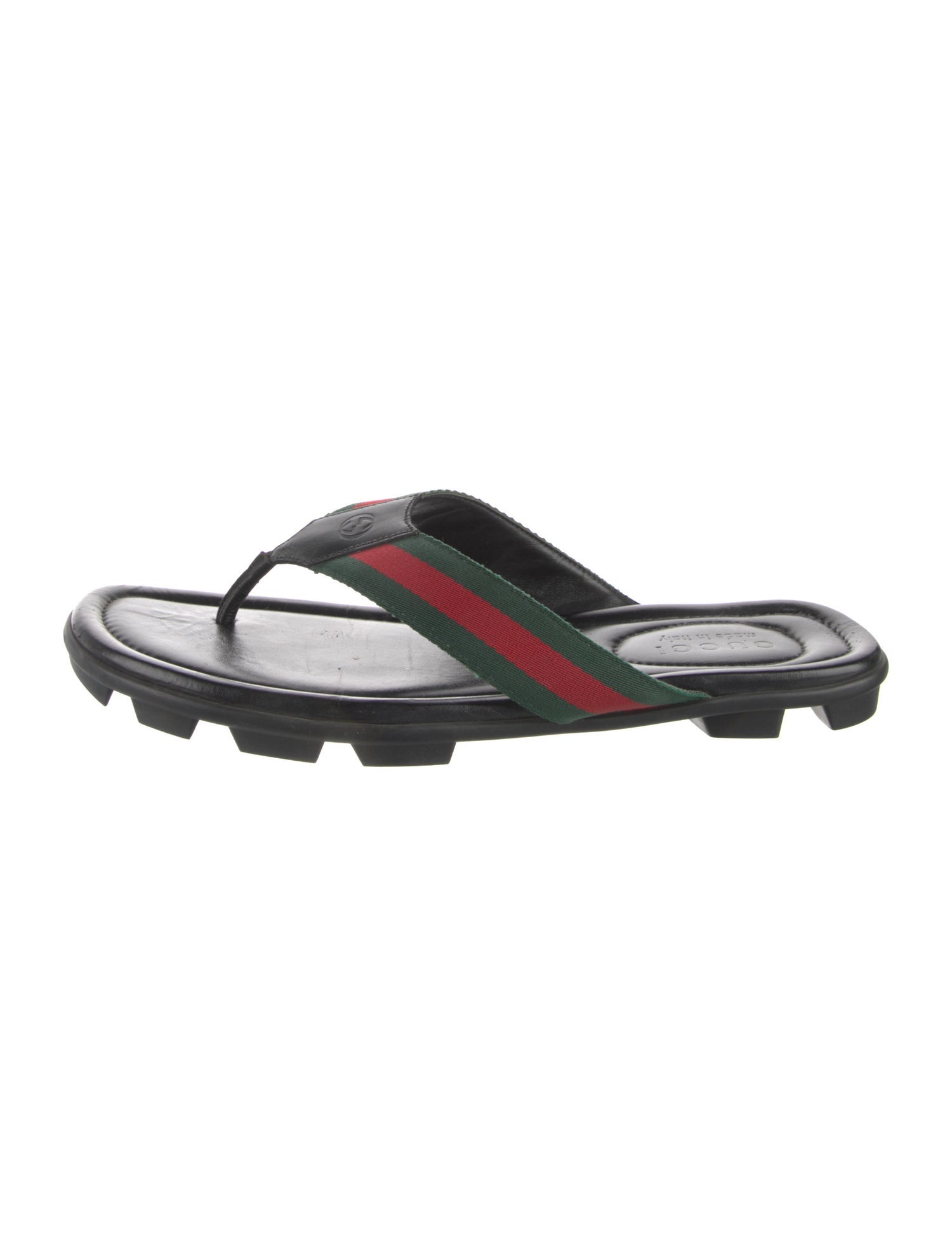 Gucci Web Accent Canvas Sandals