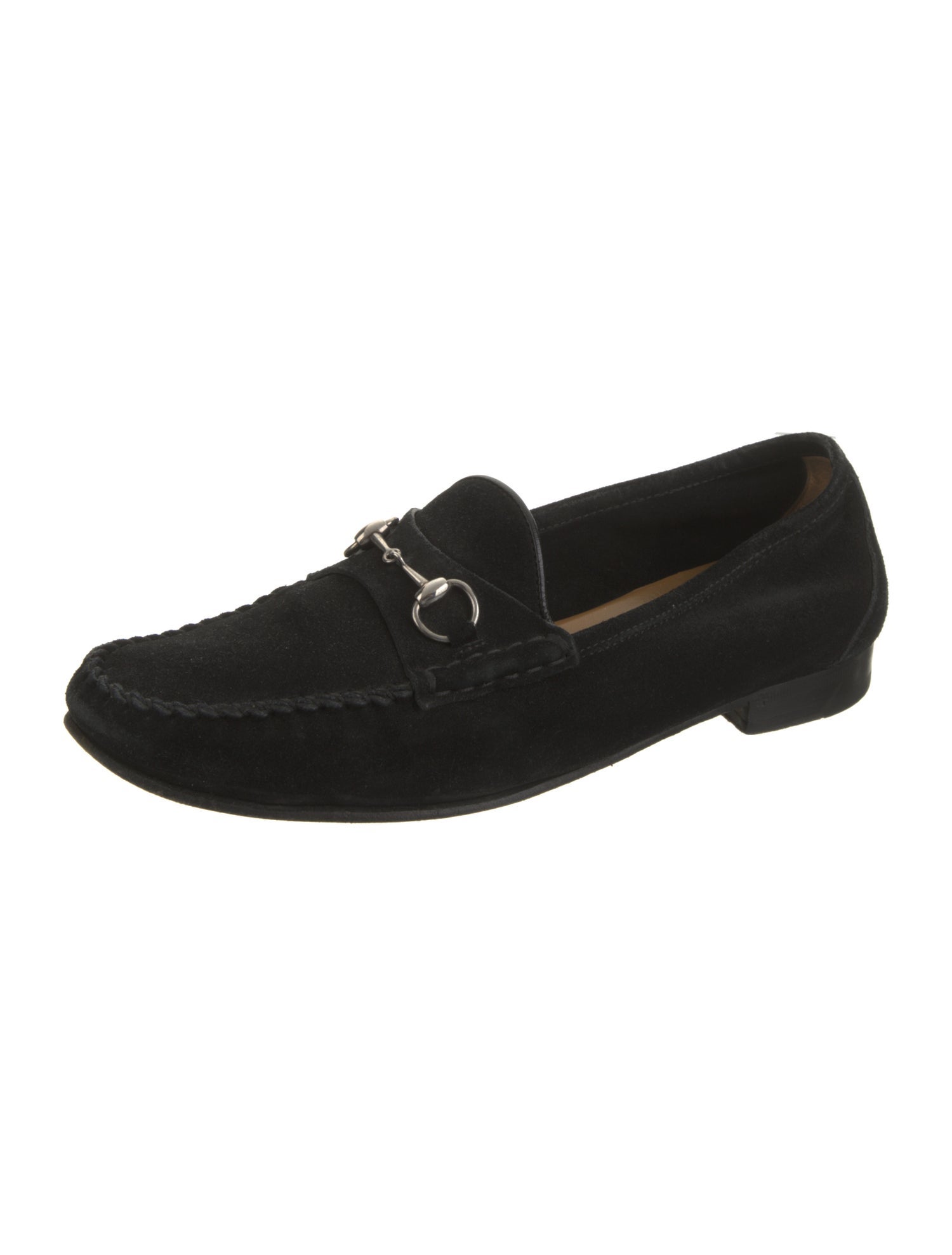Gucci Horsebit Accent Suede Loafers