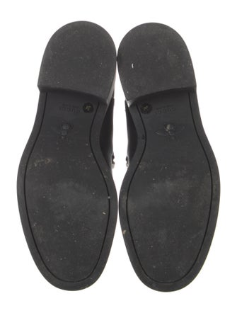 Gucci Chain-Link Accent Leather Combat Boots