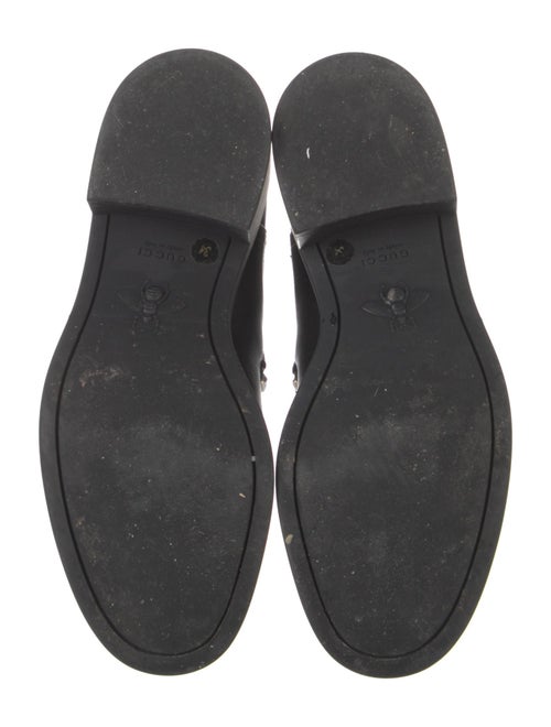 Gucci Chain-Link Accent Leather Combat Boots