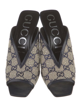 Gucci Leather Printed Slides