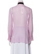 Gucci Silk Long Sleeve Button-Up Top
