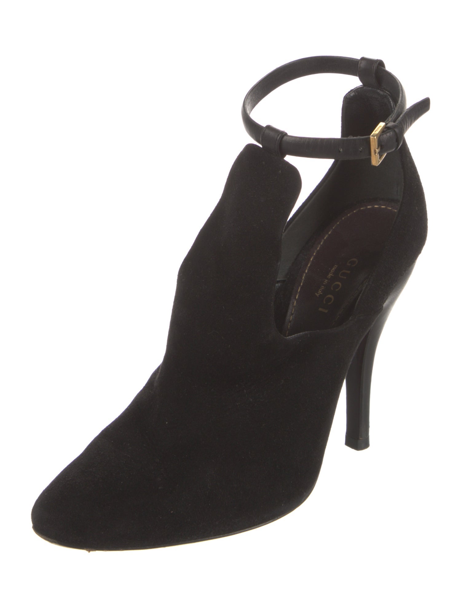 Gucci Suede T-Strap Pumps