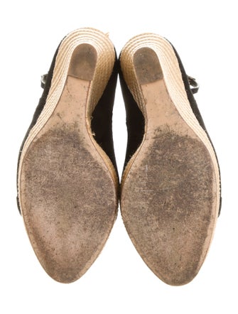 Gucci Horsebit Accent Suede Espadrilles