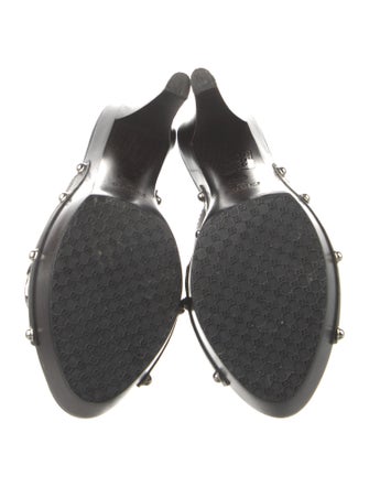 Gucci Horsebit Accent Leather Slides