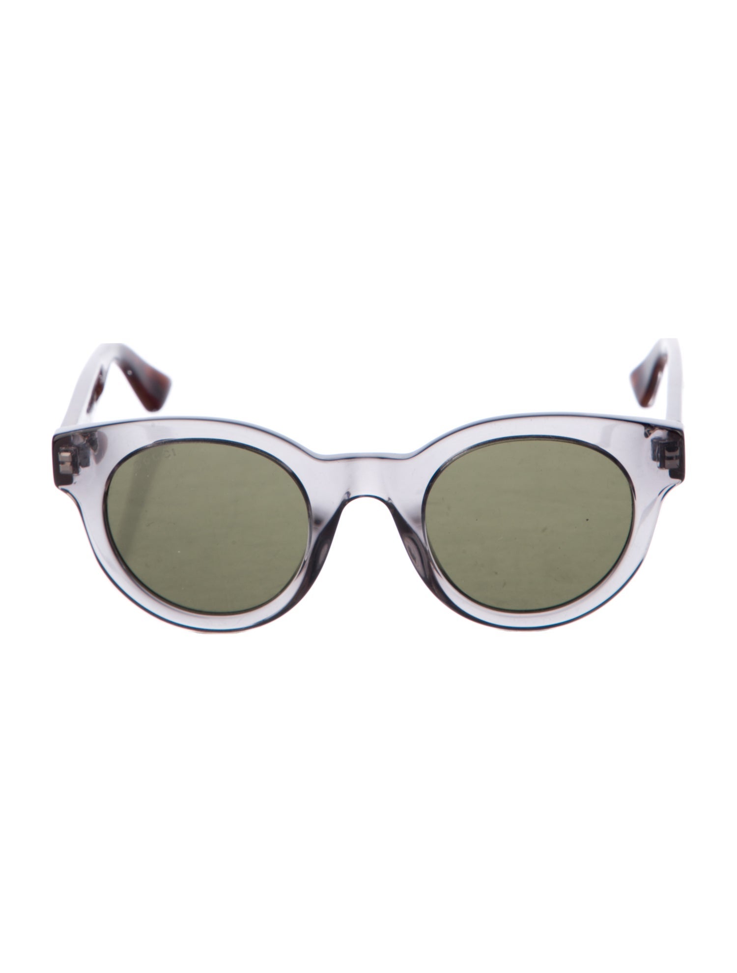 Gucci Web Accent Round Sunglasses