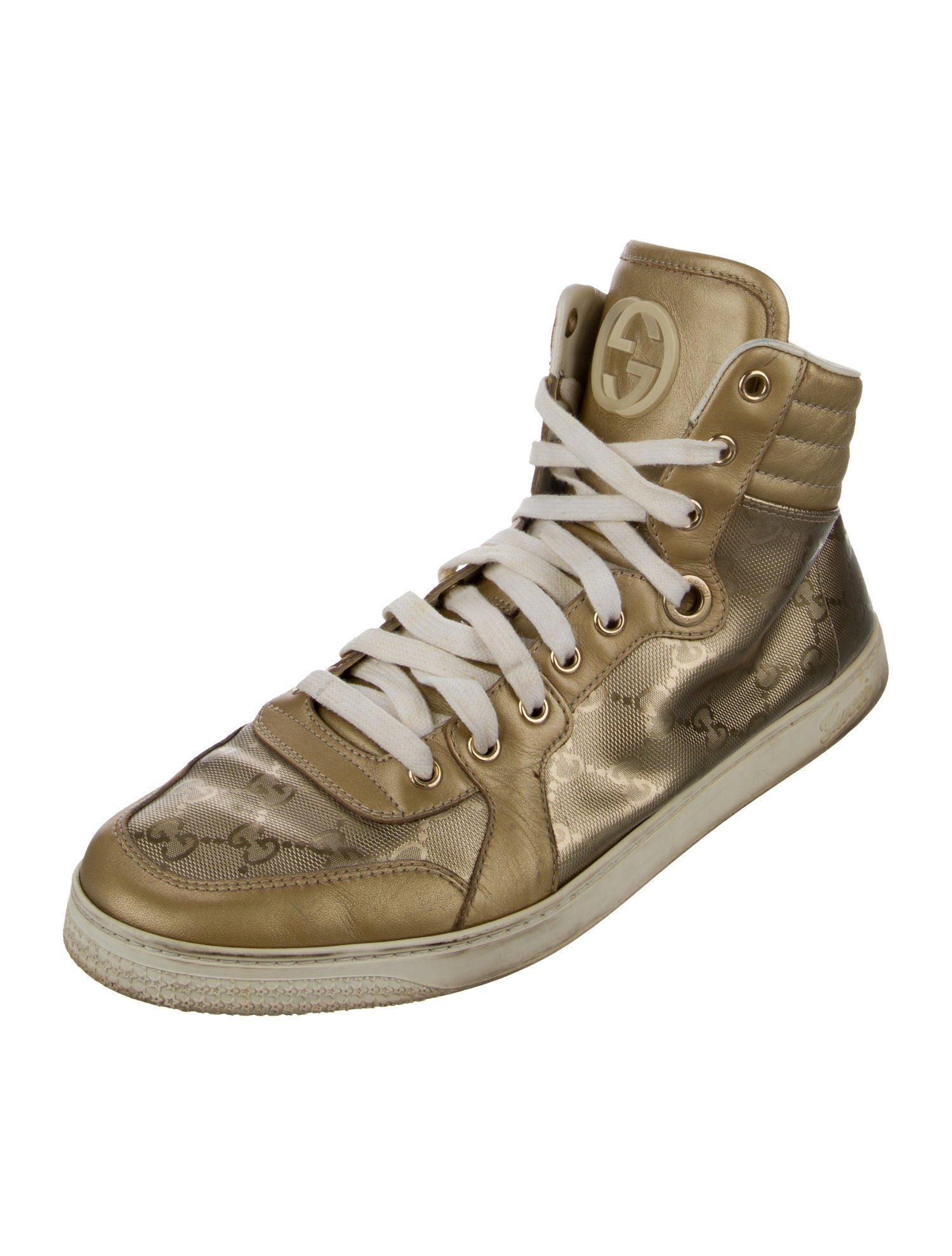 Gucci GG Nylon Leather Sneakers