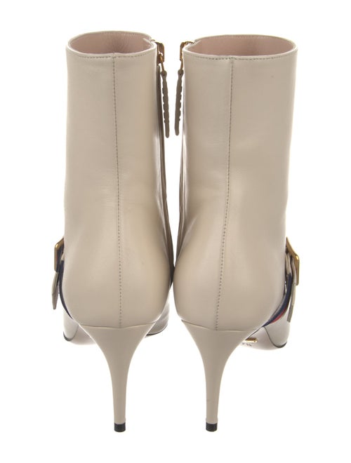 Gucci Sylvie Web Accent Leather Boots