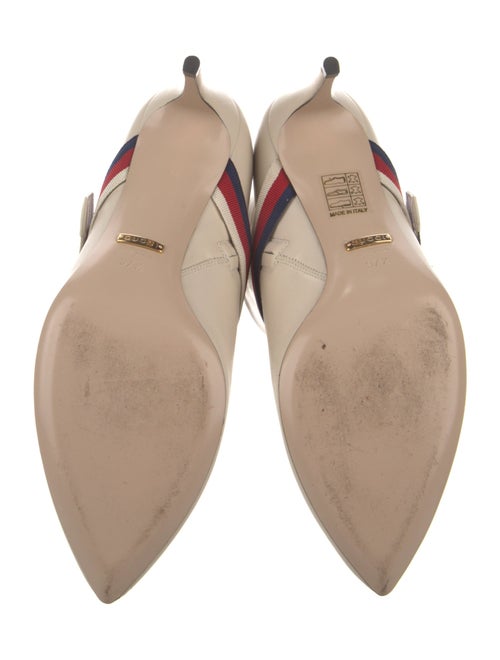 Gucci Sylvie Web Accent Leather Boots