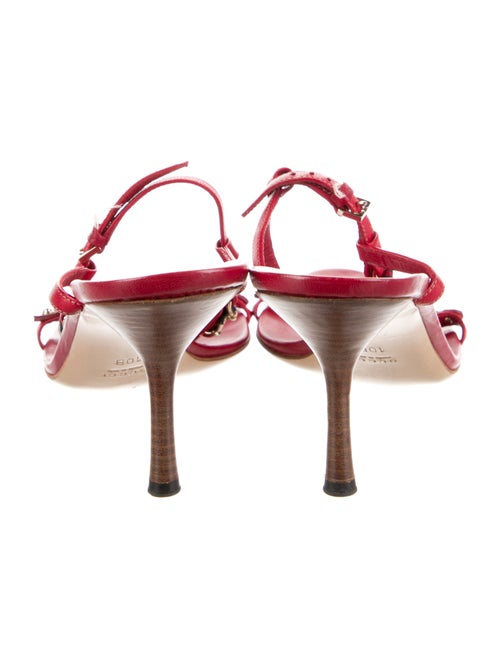 Gucci Sylvie Web Accent Leather Sandals