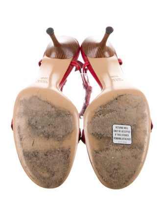 Gucci Sylvie Web Accent Leather Sandals