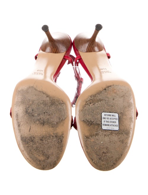 Gucci Sylvie Web Accent Leather Sandals