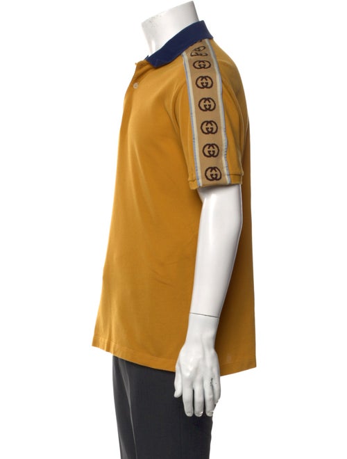 Gucci Colorblock Pattern Collar Polo Shirt