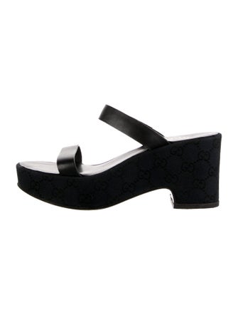 Gucci GG Signature Leather Slides