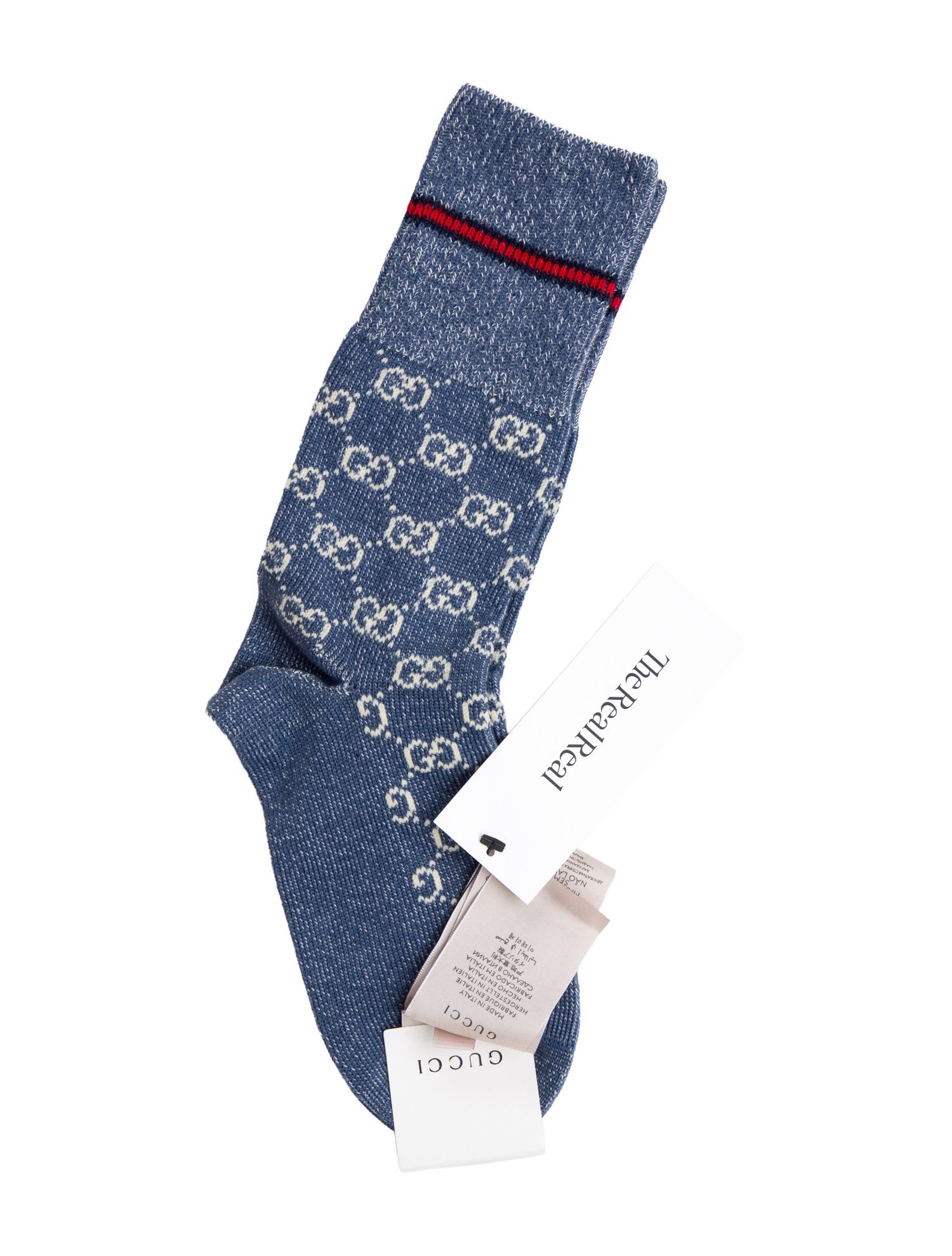 Gucci GG Print Woven Socks w/ Tags