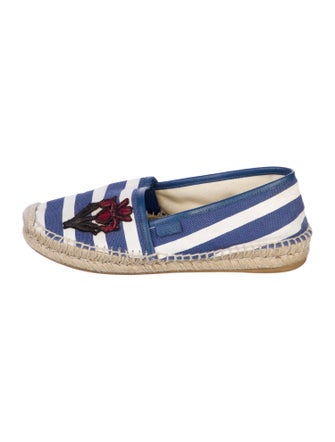 Gucci Bee Accent Canvas Espadrilles